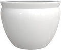 Red Lantern Large 22" White Porcelain Fishbowl Planter