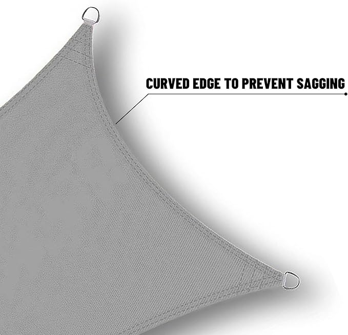 SUNNY GUARD Waterproof Sun Shade Sail 7' x 12' Charcoal Rectangle UV Block Sunshade for Backyard Yard Deck Patio Garden Outdoor Activities and Facility(Customized)