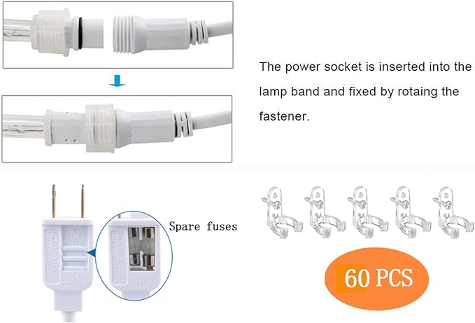 200ft LED Rope Lights Outdoor, 1440 LED Flexible Tube Lights with 8 Modes, Waterproof LED Rope Lighting for Outside, Garden, Patio, Bedroom, Party, Pool, Fences, Indoor Outdoor Decoration (Blue)