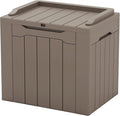 Patiowell 30 Gallon Resin Deck Box, Outdoor Storage Box for Patio Furniture, Deliveries, Pool Supplies,Waterproof and Lockable, Brown