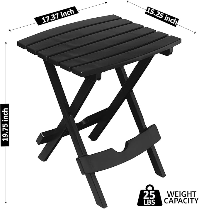Adams Quik-Fold® Side Table - Black