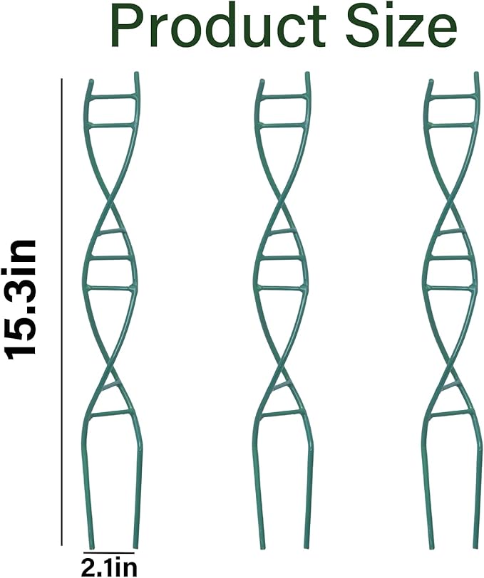 Indoor Plant Trellis for Potted Plants - Upgraded Metal Spiral Design for Climbing Plants, Durable Powder Coated Support for Small Houseplant Pots, Ideal for Indoor & Outdoor Use