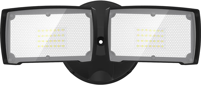 LEPOWER 28W 3000LM ‌LED Security Flood Light‌ ‌Outdoor‌, Switch Controlled Aluminum ‌Security Light‌, 2 Adjustable Heads, 5500K Daylight, IP65 Waterproof, Wet Location for Patio, Garden, Yard Lights