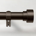Curtain Rods for Windows 28 to 48, 1 Inch Adjustable Heavy Duty Long Window Outdoor Curtain Rod for Patio, Drapery Rods with Simple End Caps, Size 32"-60", Antique Bronze