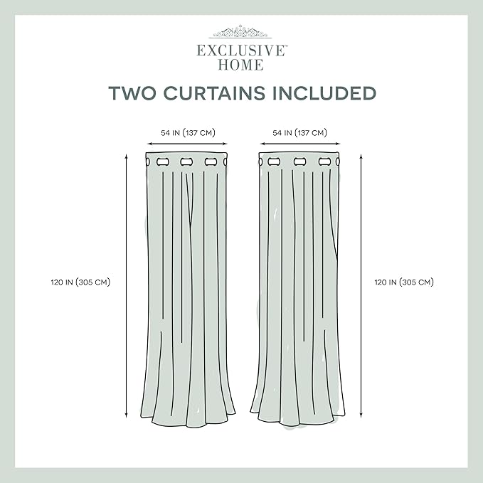 Exclusive Home Cabana Solid Indoor/Outdoor Light Filtering Hook-and-Loop Tab Top Curtain Panel, 54"x108", Taupe, Set of 2