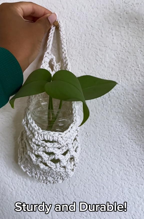 4 Packs Hanging Planters for Indoor Plants, Wall Plant Holder | Plant Hanger Indoor, Wall Planters for Indoor Plants, Hanging Plant (4PK, 2 Large + 2 Small)