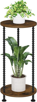 YINMIT Plant Stand Indoor, 2 Tier Small Plant Stand, 23" Tall Metal Spindle Poles Plant Stands, Corner Flower Pot Stand, Plant Tables Indoor, Planter Pot Holder for Balcony Garden Patio Living Room