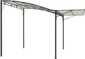 Outsunny 10' x 8' Outdoor Pergola and Patio Gazebo, Extendable Side Awning, Sun Shade Shelter for Garden, Camper, Deck, Doors and Windows, Cream White
