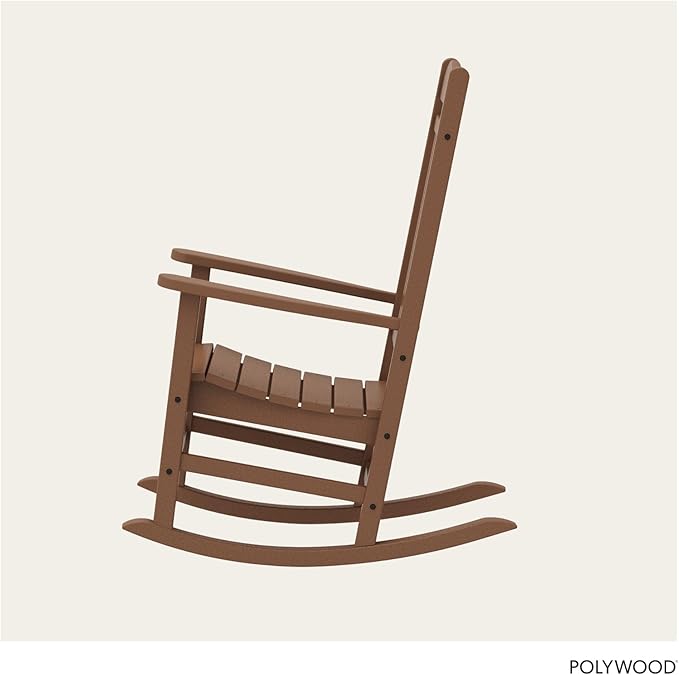 POLYWOOD Presidential Rocking Chair in Teak