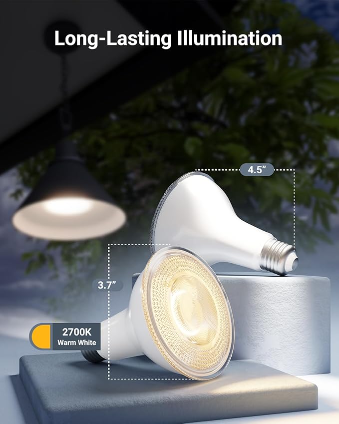 Sunco 2 Pack PAR30 LED Dusk to Dawn Light Bulbs, 850 Lumens, 11W, 2700K Soft White, Non-Dimmable, E26, Wet Rated Outdoor Flood Light Bulb with Photocell Sensor, for Porch, Patio, Backyard, UL