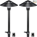 SUNVIE LED Pathway Lights Low Voltage 12-24V 3W Landscape Lighting, 3000K Low Voltage Landscape Lights, IP65 Waterproof Aluminum Path and Area Light for Outdoor Yard Garden Walkway, 2 Pack