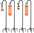 Ottsuls Shepherd-Hooks Adjustable for Bird-Feeder Lantern Plant-Hook Garden-Stake - Plant Stand Hanger for Outdoor Flower Basket, Bird Feeder Hanger Weddings Decor