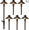 LEONLITE Update 5CCT Low Voltage Pathway Lights, 12-24V LED Landscape Path Light, 1800/2700/3000/4000/5000K, CRI90, IP65 Waterproof Landscape Lighting, Aluminum Housing, Oil Rubbed Bronze, Pack of 6