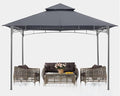 ABCCANOPY Gazebos for Patios 8x8 - Outdoor Steel Frame Gazebo for Lawn Backyard Garden Deck (Gray)