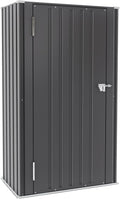 Greesum Outdoor Metal Storage Cabinet, 55'' Lockable Tall Shed, Vertical Tool Organizer Without Shelves for Garage, Patio, Backyard, Home & Lawn, Black