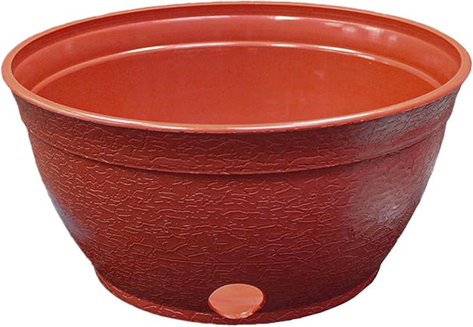 EMSCO Expandable Hose Hider – Expandable Hose Storage Pot – Rustic Terra Cotta