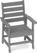 GREENVINES Outdoor Dining Chair | HDPE | Patio Chairs | All-Weather | Grey