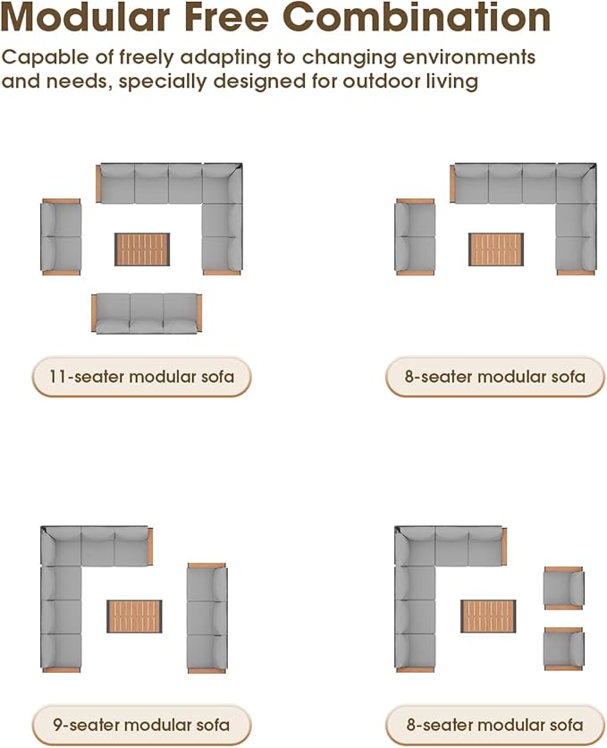 Aluminum Outdoor Patio Furniture 3 Seats, All-Weather Outdoor Patio Sofa with Washable Thick Cushion, Morden Patio Couch for Porch, Balcony, Deck, Yard, Gray