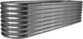 Land Guard 8×2×2ft Galvanized Raised Garden Bed Kit, Raised Garden Boxes Outdoor, Oval Metal Raised Garden Beds for Vegetables, Modern Grey