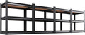 AOAORRG Set of 4 Garage Shelving Heavy Duty Storage Shelves, Metal Adjustable Shelving Unit, Utility Garage Organizer Shelf for Basement, Pantry, Kitchen, Warehouse, 15.7" Dx33.5 Wx35.4 H, Black