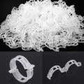OJYUDD 300 PCS Plant Support Garden Clips,Tomato Vine Clips,Durable Crop Clips in White for Flower Vine Twine Tomato Orchid to Grow Upright and Healthier