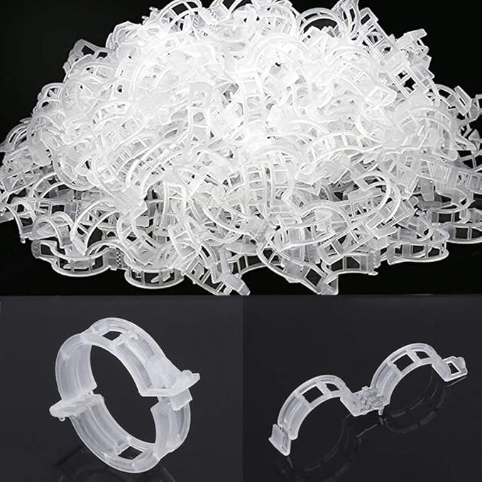 OJYUDD 300 PCS Plant Support Garden Clips,Tomato Vine Clips,Durable Crop Clips in White for Flower Vine Twine Tomato Orchid to Grow Upright and Healthier