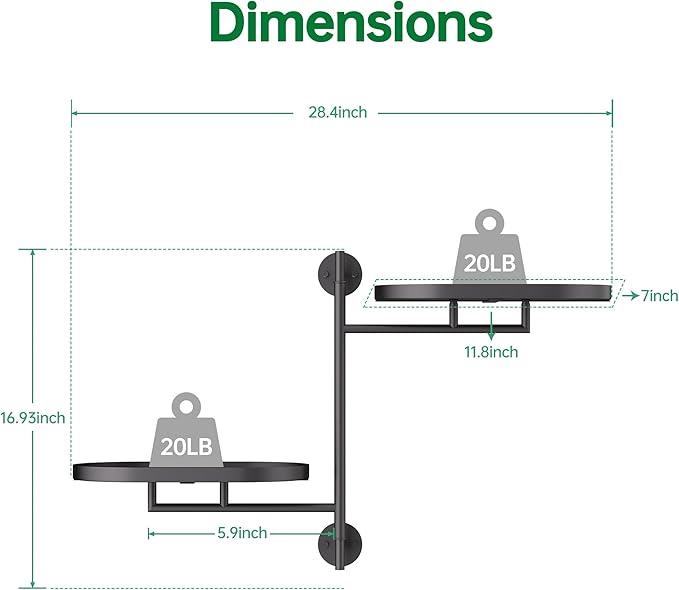 Rotating Window Shelves for Multiple Plants Indoor,2-tier Metal Corner Black Plant Stand Holder Floating Hanger Shelf for Wall，Windows Sill Gifts for Planter Lover to Enhance Home Decor