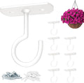 Ceiling Hooks for Hanging Plants 8P 2.5inches White