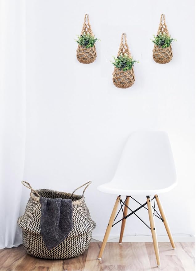 3 Packs Hanging Planters for Indoor Plants up to 4 in., Wall Plant Holder | Plant Hanger Indoor, Wall Planters for Indoor Plants, Hanging Plant (3PK, for 4 inch Pot)