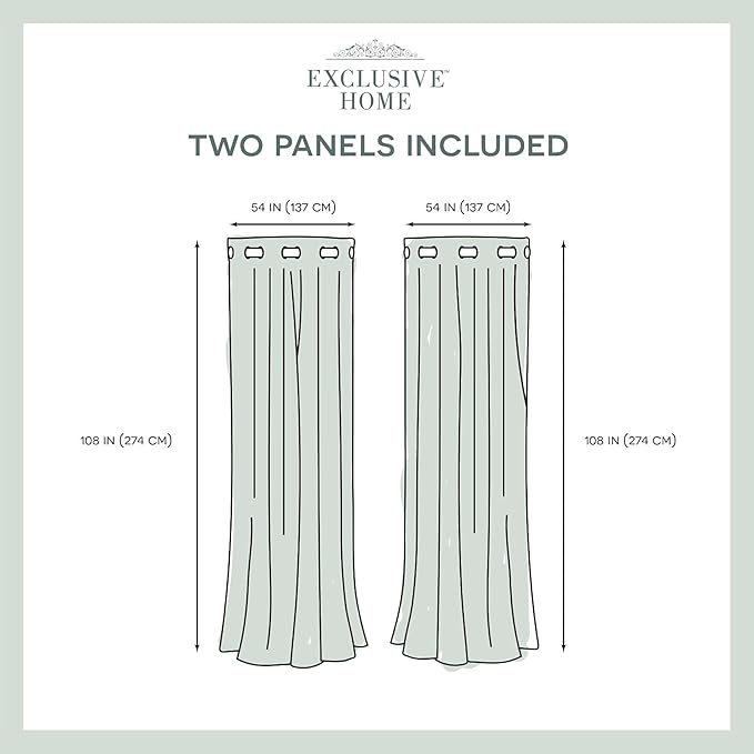Exclusive Home Canopy Stripe Indoor/Outdoor Grommet Top Curtain Panel, 54"x108", Teal / White, Set of 2
