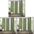 Elrene Home Fashions Matine Weatherproof Tab-Top Indoor/Outdoor Solid Color Curtain Panel for Porch, Pergola, Patio, Deck, 52”W x 95”L, Green (Pack of 3)