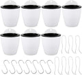 Homend 7 Pack Self Watering Hanging Planters, L Size, Suitable for Indoor or Outdoor Use, Durable and Great for Gifting