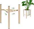 Aripark Plant Stand Indoor Adjustable, Metal Modern Plant Stands, Small Heavy Duty Stable Plant Pot Flower Holder Outdoor Corner, Fit 8 9 10 11 12 inch Pots, Light Khaki (Pot & Plant Not Included)