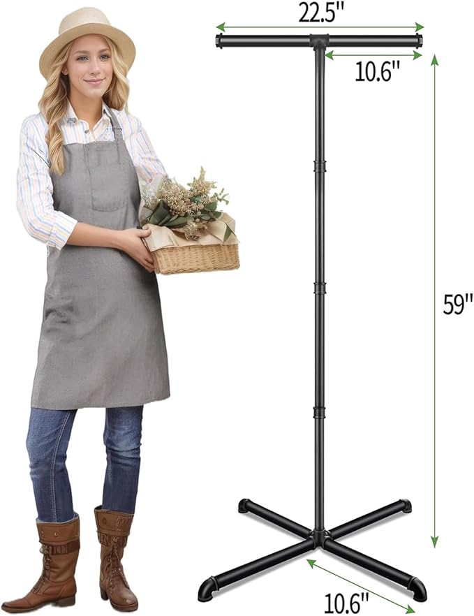Plant Hanger Indoor, Hanging Plant Stand Heavy Duty Metal Standing Plant Hanger with 4 Hooks Hanging Plant Holder Hanging Planter for Indoor Plants Bedroom Living Room Balcony