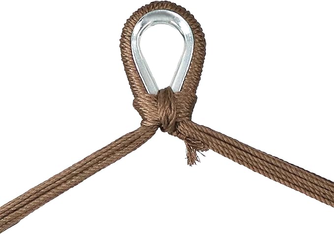 Sunnydaze Outdoor Hammock Chair Swing - Hanging Hammock Swing - Hanging Reading Chair - Soft-Spun Polyester Rope - Caribbean XL - Mocha