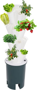 Hydroponic Growing System Indoor, 20-Hole Vertical Garden Planter Germination Kit, Smart Garden Vegetable Plant Kit with Pump and Movable Water Tank for Gardening Lover, IP68