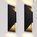 LEONLITE Dimmable LED Up Down Wall Light, 100-277V, CRI 90+, IP65 Waterproof, 10%-100% Dimmable for Commercial Outdoor, 14 Inch Modern Porch Light, 3000K, Pack of 2