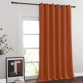 NICETOWN Room Divider Curtain 132 Inches Long, Wide Blackout Sliding Door Curtain for Bedroom, Room Darkening Privacy Window Curtain for Patio Door (1 Panel Set, Burnt Orange, 80 x 132 Inch)
