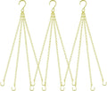 garini 3 Pack, 23 Inch Hanging Baskets Chain, Gold Hanging Chains with Hooks Flower Pot Chain Replacement Plant Hangers for Planters, Bird Feeders and Lanterns