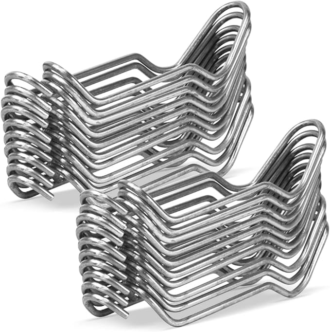 20PCS Galvanized Steel Garden Support Stakes - 4/5 Inch, 20mm, Climbing Vine Trellis Clips for Tomato, Cucumber, Eggplant, Vegetable
