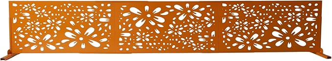 Oakland Living 6 ft. X 4 ft. Orange Freestanding Metal Privacy Screen Room Divider