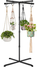 Plant Hanger Indoor, 59" Tall Hanging Plant Stand Heavy Duty Metal Indoor Plant Hanger Stand Hanging Plant Holder with 8 Hooks Hanging Planters for Indoor Plants Bedroom Living Room Balcony
