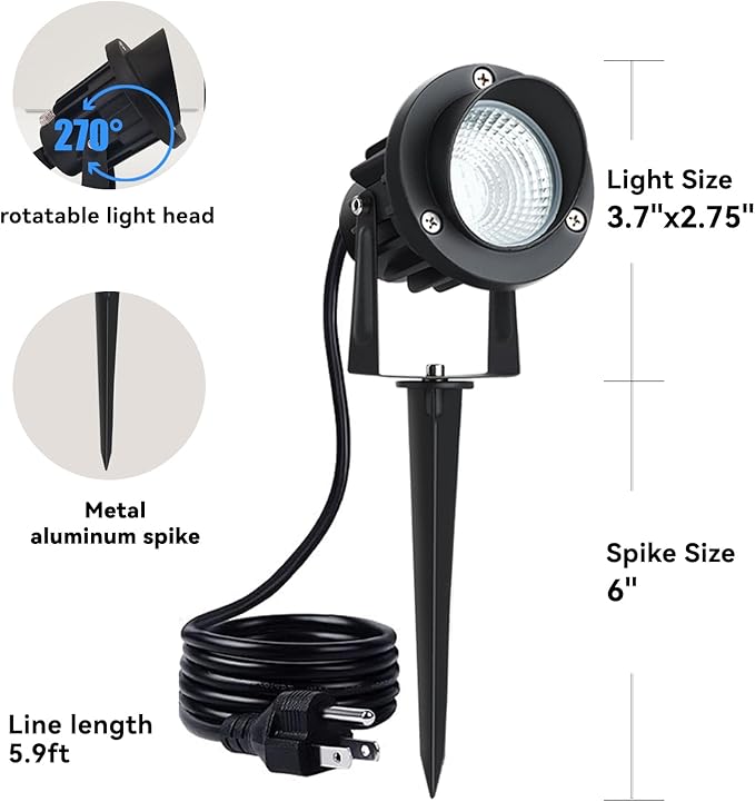 20W Dusk to Dawn Led Outdoor Light 120V 3000K 2000lm Warm White LED Spot Lights Outdoor Landscape Spotlights with Photocell Sensor IP65 Waterproof Spot Lights for Yard Flag Garden Tree, 2 Pack