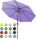 Tempera Patio Market Outdoor Table Umbrella with Auto Tilt and Crank, Large Sun Umbrella with Sturdy Pole & Fade Resistant Canopy, Easy to Set