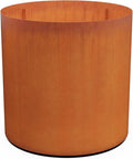 PLANTERCRAFT Corten Steel Metal Planter Box, Round Sizes, Modern Garden Steel planters for Commercial and Residential Outdoor Use.
