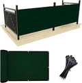 UPGRADE Privacy Screen 3' x 16' Fence Commercial Shade Cover with Brass Grommets Heavy Duty Perfect for Outdoor Back Yard, Dark Green, Customizable