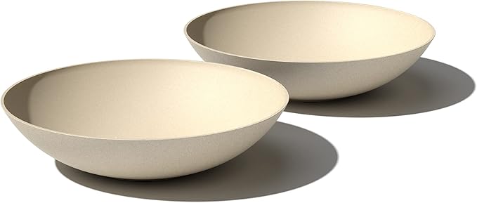 Veradek Mason Series Lane Bowl Planter| for Indoor or Outdoor Tabletops/Gardens |Made from Plastic-Stone Composite with Drainage Holes|Modern Décor for Flowers, Succulents, Small Plants