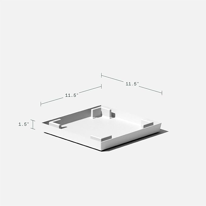 Veradek Nobleton Indoor/Outdoor Wide Square Planter (White, 22 inch - 2 Pack with 2 Saucer Trays)