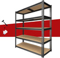Heavy Duty Garage Shelving,5-Tier Metal Storage Shelves,2400LBS Shelving Unit,Adjustable Shelving Rack, Standing Shelf Units for Garage Storage Warehouse,28''×12''×60''