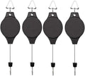 4 Pack Plant Hook Pulley, Retractable Plant Hanger Easy Reach Hanging Flower Basket for Garden Baskets Pots and Birds Feeder Hang High up and Pull Down to Water Or Feed